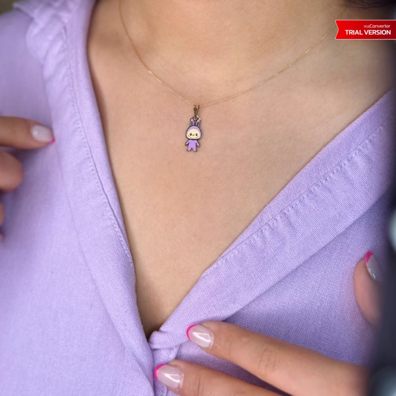 پلاک لبوبو بنفش - تصویر 2