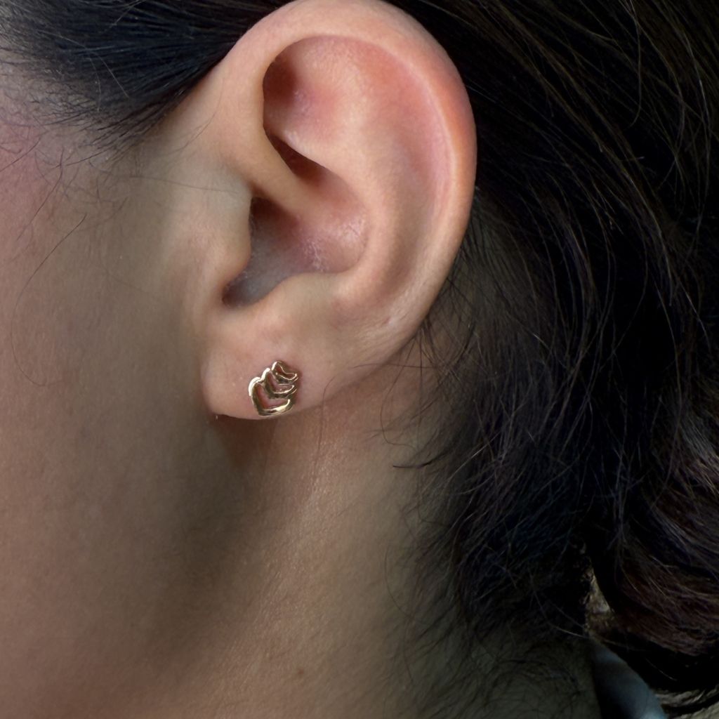 گوشواره میخی قلب - تصویر 2